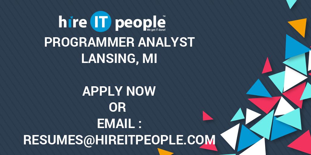 Programmer Analyst - Hire IT People - We get IT done