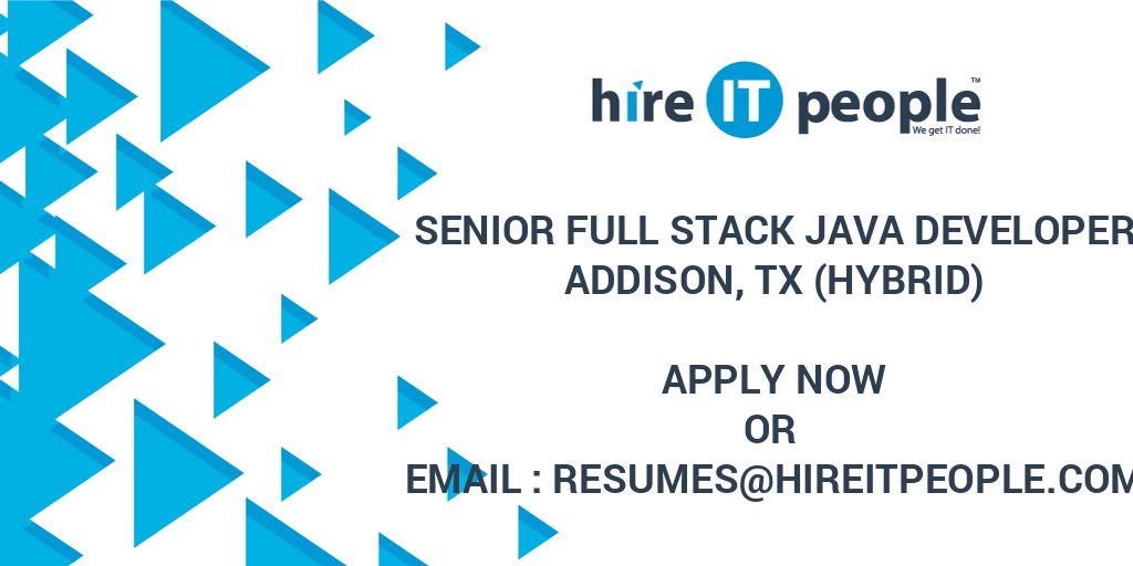 Senior Full Stack Java Developer - Hire IT People - We get IT done