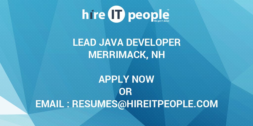 Lead Java developer - Hire IT People - We get IT done