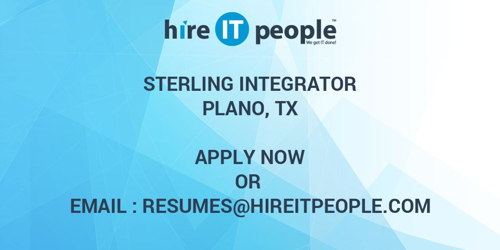 Sterling integrator jobs in india