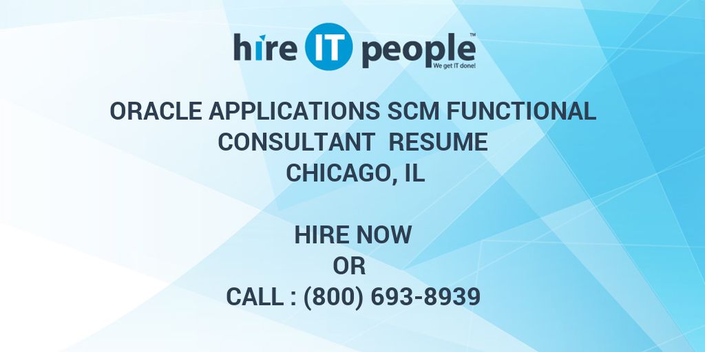 Oracle Applications SCM Functional Consultant Resume ...