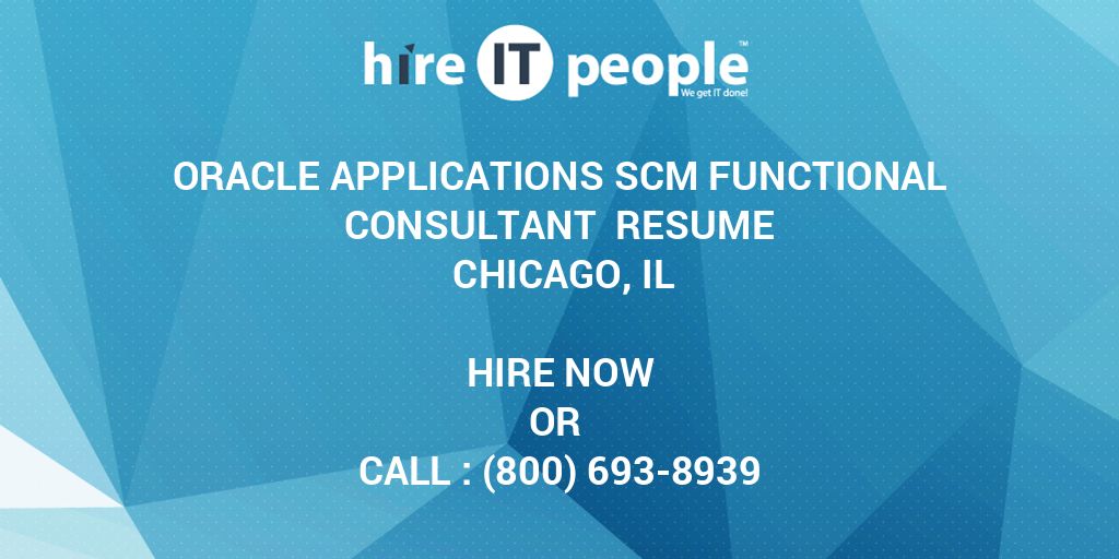 Oracle Applications SCM Functional Consultant Resume ...