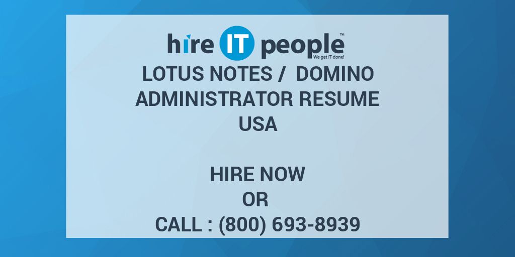 Domino administrator jobs canada