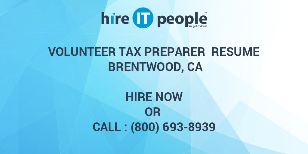 volunteer-tax-preparer-resume-brentwood-ca-hire-it-people-we-get