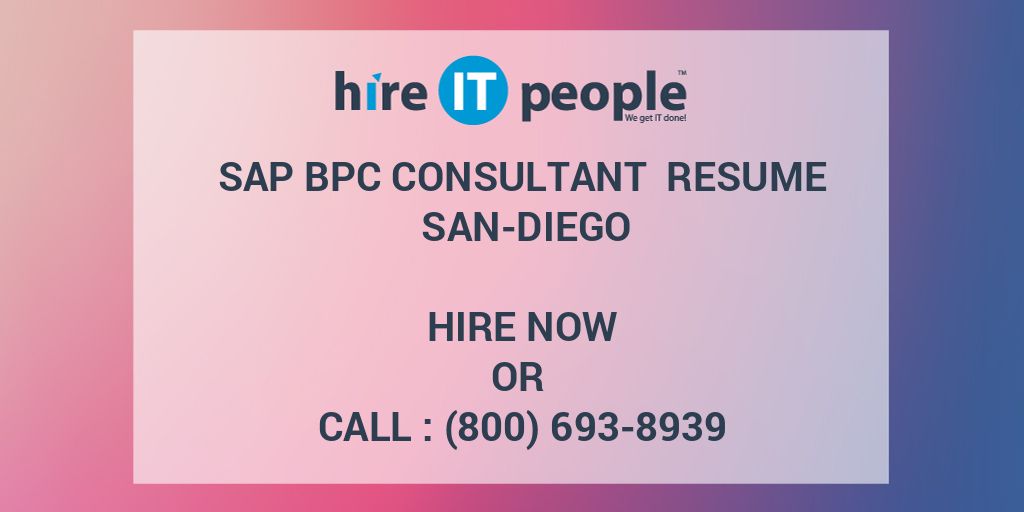 Sap bpc functional consultant job description