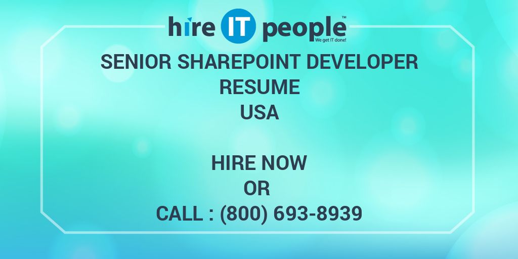 sharepoint developer resume