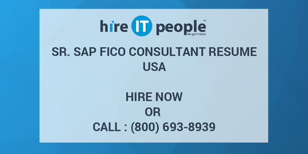 sr sap fico consultant resume hire it people we get accounts payable sample resumes