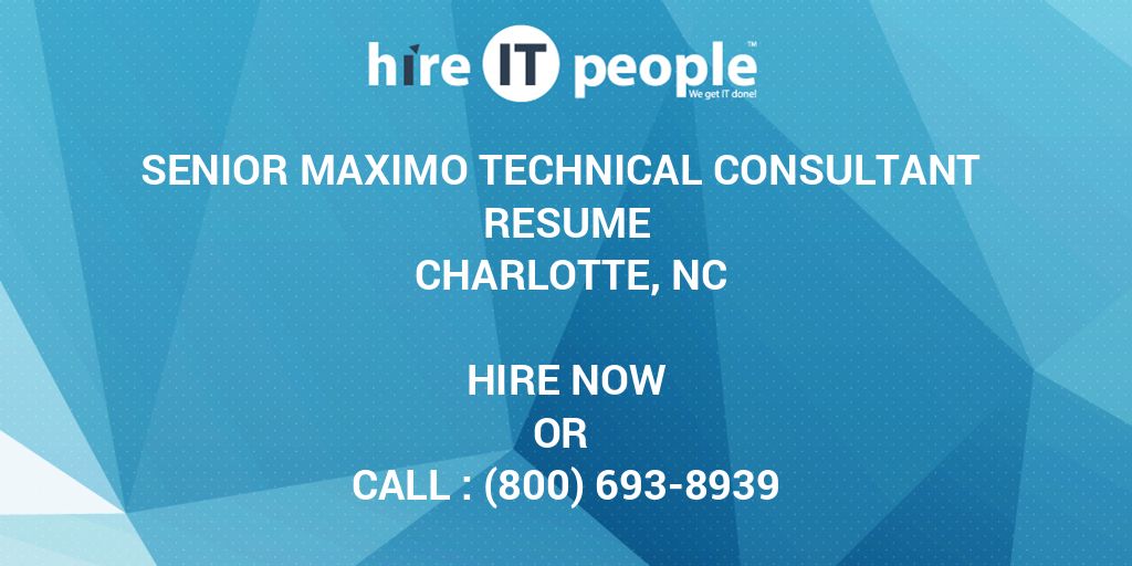 Senior Maximo Technical Consultant - 198699