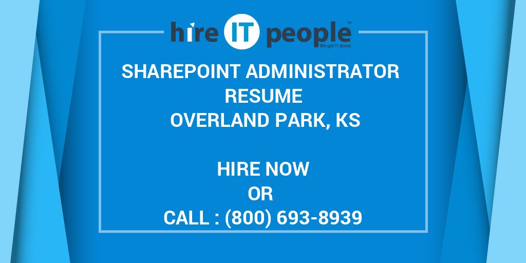 Sharepoint administrator jobs in kansas