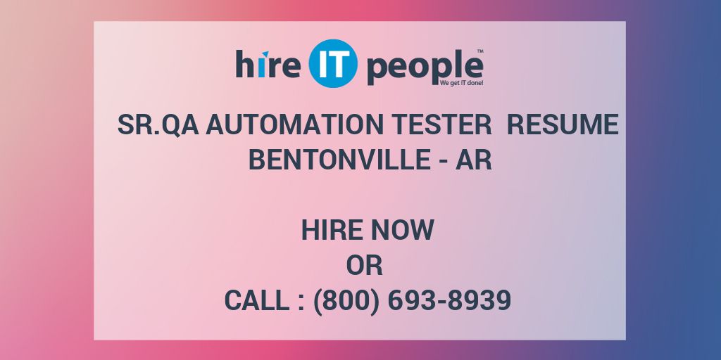 Software testing jobs in bentonville ar