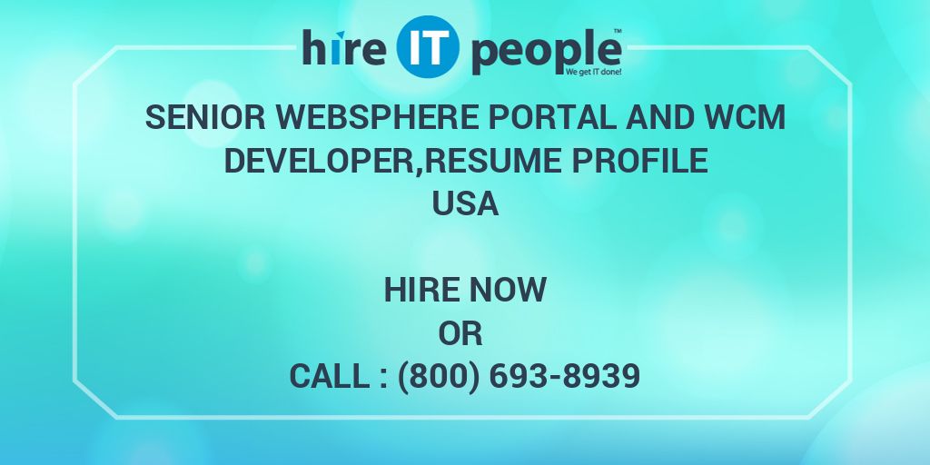 java web sphere developer resume