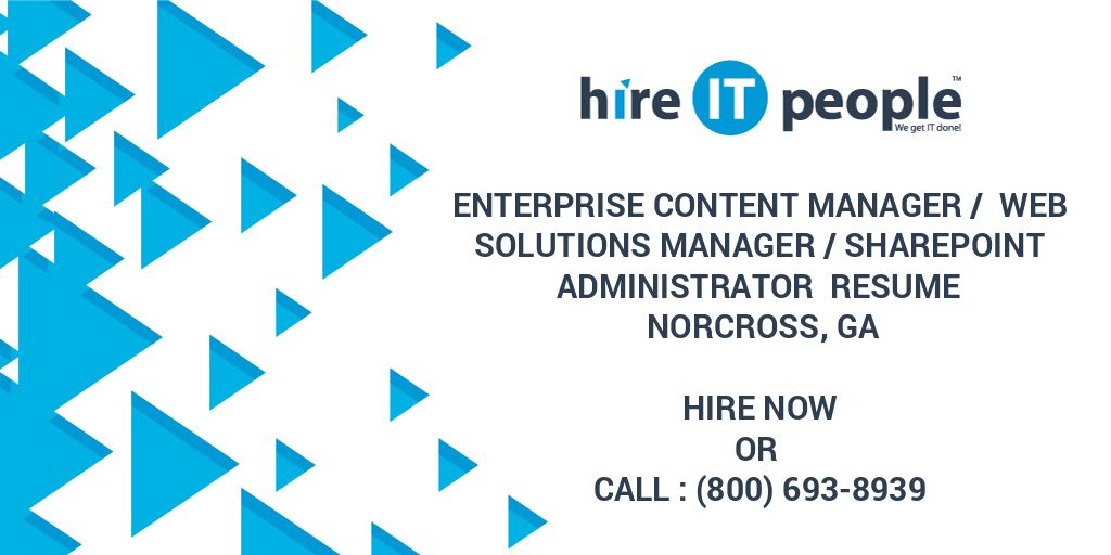 Enterprise Content Manager /  Solutions Manager /SharePoint
