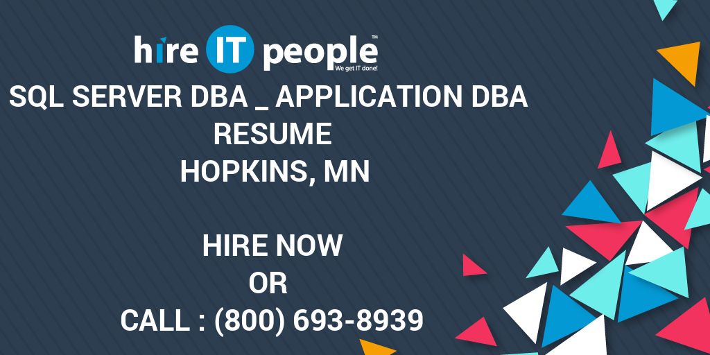 sample sql server dba resume