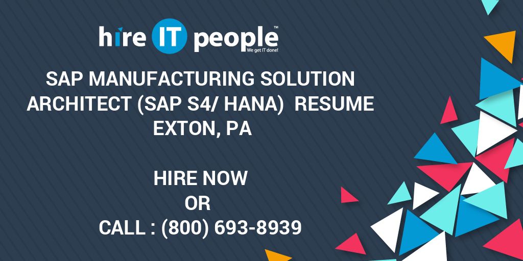 sap-manufacturing-solution-architect-sap-s4-hana-resume-exton-pa