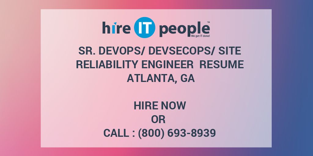 Sr DevOps DevSecOps Site Reliability - 443657 
