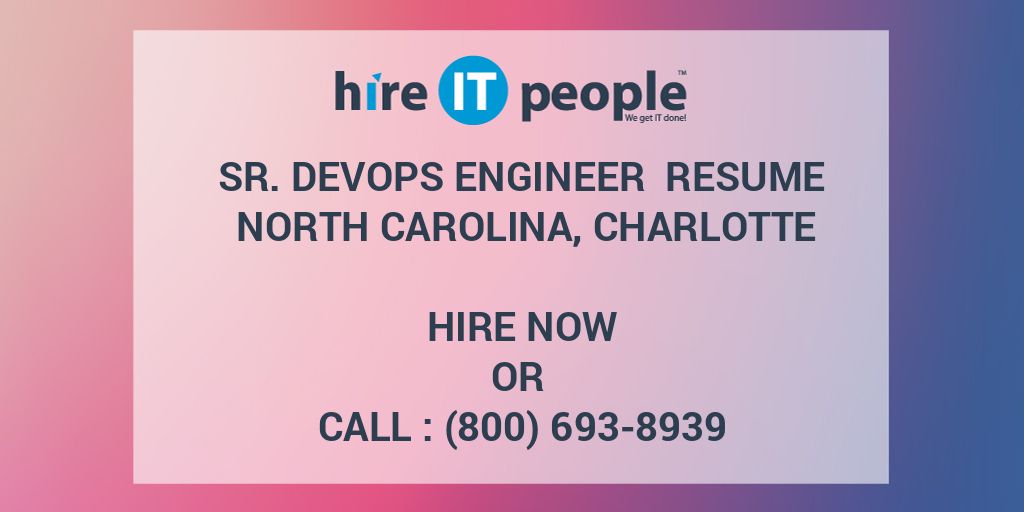 Sr DevOps Engineer Resume North - 460875