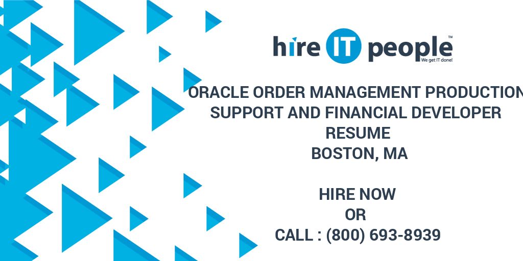 Oracle Order Management Production Support and Financial Developer ...