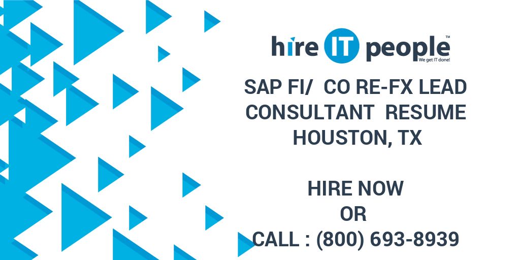 SAP FI CO Re Fx lead Consultant - 485567 