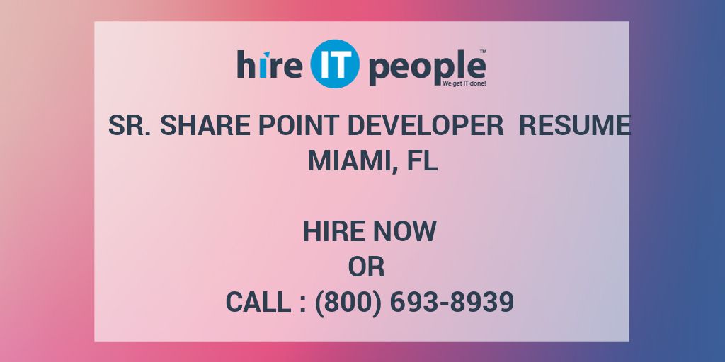 Developer Resume Little Rock, AR Hire IT People We get IT done
