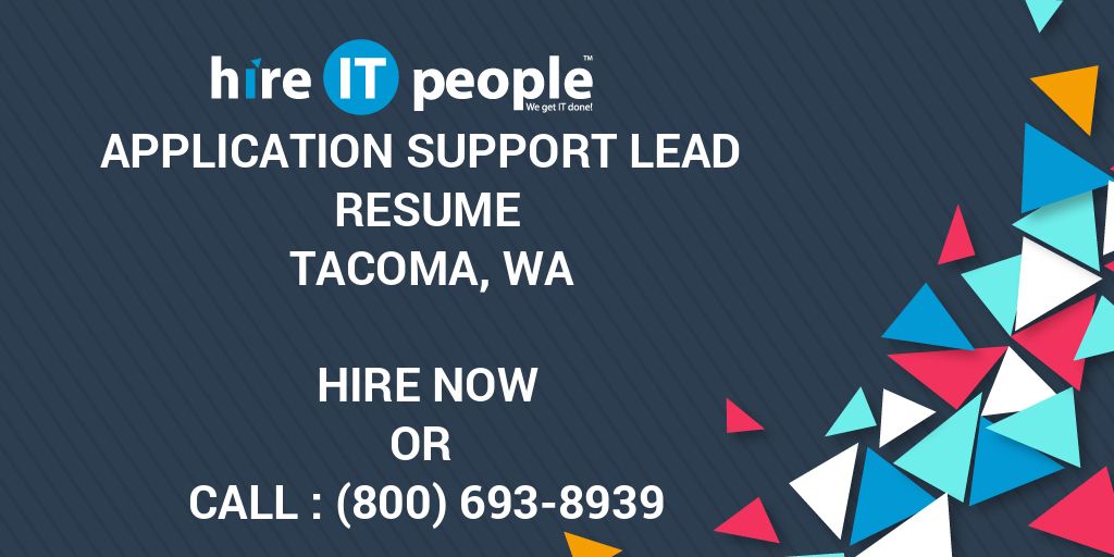 Application Support Lead Resume WA Hire IT People We get IT